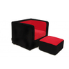 Black and Red Smartypants Chair and Footstool