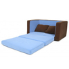 Brown and Blue Smartypants Sofa Bed