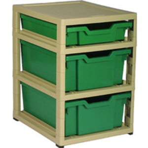 Gratstack Single Column Unit With 1 Shallow and 2 Deep Trays