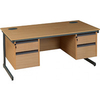 NEXT DAY Nova Plus Rectangular Cantilever Desk With Double Fixed Pedestals