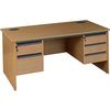 NEXT DAY Nova Plus Rectangular Panel End Desk With Double Fixed Pedestals