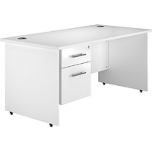 NEXT DAY Status Panel End Rectangular Desks With Single Fixed Pedestal