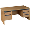 Nova Plus Rectangular Panel End Desk With Double Fixed Pedestals
