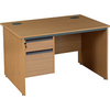 Nova Plus Rectangular Panel End Desk With Single Fixed Pedestal