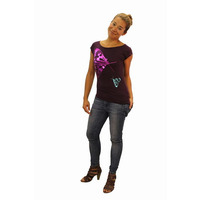 Bamboo Raglan Tees - Butterfly in Grape