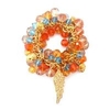 Beaded Skull Colour Splash Bracelet - Gold