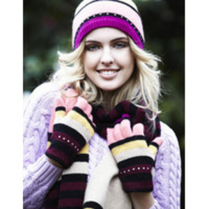 Multi Stripe with Diamante Scarf