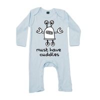 Must Have Cuddles Romper in Pale Blue