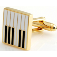 Piano Keys Cufflinks in Gold Colour