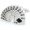 Playing Card Cufflinks in Silver Colour