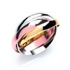 White/Yellow/Rose Gold Russian Wedding Ring