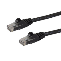 1.5 m CAT6 Patch Cable - 100% Copper Wire - Snagless Connector - Black