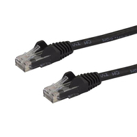 7.5 m CAT6 Patch Cable - 100% Copper Wire - Snagless Connector - Black