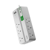 APC PM6U-UK surge protector 6 AC outlet(s) 230 V White 2 m