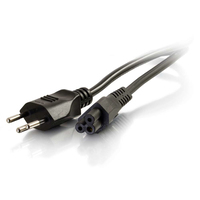C2G 2m,  SEV 1011 - C5 IEC power cable Black C5 coupler