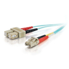 C2G 85532 fibre optic cable 2 m OFNR LC SC Turquoise
