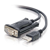 C2G 86887 cable interface/gender adapter USB-A DB9 Black