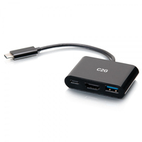 C2G USB-C 3-in-1 Mini Dock with HDMI,  USB-A,  and USB-C Power Delivery up to 60W - 4K 30Hz