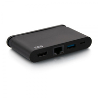 C2G USB-C 4-in-1 Compact Dock with HDMI,  USB-A,  Ethernet,  and USB-C Power Delivery up to 100W - 4K 30Hz