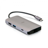 C2G USB-C 8-in-1 Mini Dock with HDMI,  2x USB-A,  Ethernet,  SD Card Reader,  and USB-C Power Delivery up to 100W - 4K 30Hz