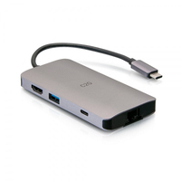 C2G USB-C 8-in-1 Mini Dock with HDMI,  2x USB-A,  Ethernet,  SD Card Reader,  and USB-C Power Delivery up to 100W - 4K 30Hz