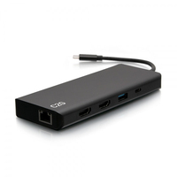 C2G USB-C&174; 9-in-1 Dual Display Docking Station with HDMI&174;,  Ethernet,  USB,  3.5mm Audio and Power Delivery up to 60W - 4K 30Hz (TAA Compliant)