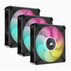 Corsair CO-9050113-WW computer cooling system Computer case Fan 12 cm Black 3 pc(s)