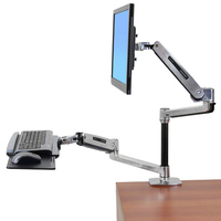 Ergotron WorkFit 45-405-026 flat panel desk mount 106.7 cm (42") Aluminium
