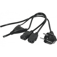 Hypertec 808410-HY power cable Black CEE7/7 2 x C13 coupler