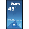 iiyama LH4370UHB-B1 signage display Digital signage flat panel 108 cm (42.5") VA 4K Ultra HD Black Built-in processor Android 9.0