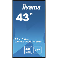 iiyama LH4370UHB-B1 signage display Digital signage flat panel 108 cm (42.5") VA 4K Ultra HD Black Built-in processor Android 9.0