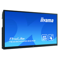 iiyama TE6504MIS-B2AG Signage Display Interactive flat panel 165.1 cm (65") IPS Wi-Fi 350 cd/m&178; 4K Ultra HD Black Touchscreen Built-in processor Android