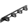 Intellinet 19"" Cable Management Panel,  1U,  4 short plastic rings,  Black