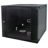 Intellinet 19"" Double Section Wallmount Cabinet,  6U,  450mm depth,  Flatpack,  Black