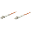 Intellinet Fibre Optic Patch Cable,  Duplex,  Multimode,  LC/LC,  50/125 &181;m,  OM2,  1m,  LSZH,  Orange