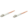 Intellinet Fibre Optic Patch Cable,  Duplex,  Multimode,  LC/LC,  62.5/125 &181;m,  OM1,  5m,  LSZH,  Orange