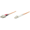 Intellinet Fibre Optic Patch Cable,  Duplex,  Multimode,  LC/SC,  50/125 &181;m,  OM2,  5m,  LSZH,  Orange