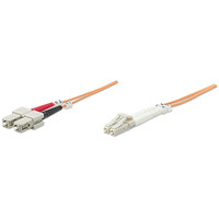 Intellinet Fibre Optic Patch Cable,  Duplex,  Multimode,  LC/SC,  50/125 &181;m,  OM2,  5m,  LSZH,  Orange