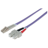 Intellinet Fibre Optic Patch Cable,  Duplex,  Multimode,  LC/SC,  50/125 &181;m,  OM4,  1m,  LSZH,  Violet