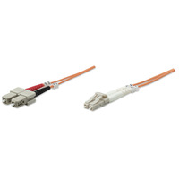 Intellinet Fibre Optic Patch Cable,  Duplex,  Multimode,  LC/SC,  62.5/125 &181;m,  OM1,  3m,  LSZH,  Orange