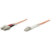 Intellinet Fibre Optic Patch Cable,  Duplex,  Multimode,  LC/SC,  62.5/125 &181;m,  OM1,  5m,  LSZH,  Orange