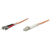 Intellinet Fibre Optic Patch Cable,  Duplex,  Multimode,  LC/ST,  50/125 &181;m,  OM2,  1m,  LSZH,  Orange