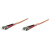 Intellinet Fibre Optic Patch Cable,  Duplex,  Multimode,  ST/ST,  50/125 &181;m,  OM2,  3m,  LSZH,  Orange