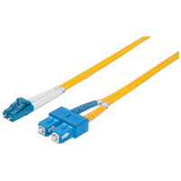 Intellinet Fibre Optic Patch Cable,  Duplex,  Single-Mode,  LC/SC,  9/125 &181;m,  OS2,  2m,  LSZH,  Yellow