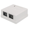 Intellinet Mount Box,  Cat6,  UTP,  2 Port,  Locking Function,  White