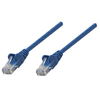 Intellinet Network Patch Cable,  Cat5e,  0.25m,  Blue,  CCA,  U/UTP,  PVC,  RJ45,  Gold Plated Contacts,  Snagless,  Booted,  Polybag
