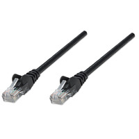 Intellinet Network Patch Cable,  Cat5e,  0.5m,  Black,  CCA,  U/UTP,  PVC,  RJ45,  Gold Plated Contacts,  Snagless,  Booted,  Polybag