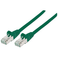 Intellinet Network Patch Cable,  Cat5e,  0.5m,  Green,  CCA,  SF/UTP,  PVC,  RJ45,  Gold Plated Contacts,  Snagless,  Booted,  Polybag