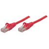 Intellinet Network Patch Cable,  Cat5e,  0.5m,  Red,  CCA,  SF/UTP,  PVC,  RJ45,  Gold Plated Contacts,  Snagless,  Booted,  Polybag