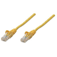 Intellinet Network Patch Cable,  Cat5e,  0.5m,  Yellow,  CCA,  U/UTP,  PVC,  RJ45,  Gold Plated Contacts,  Snagless,  Booted,  Polybag